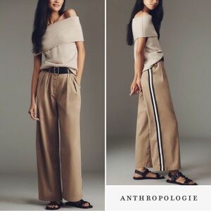 Anthropologie Maeve Pleated Trouser Track Pant